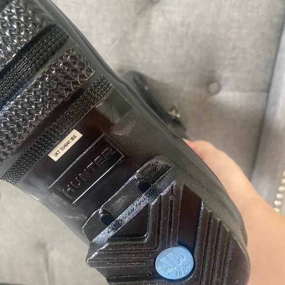 ☔️Hunter Original Tall Gloss Buckle Strap Rain Boots, New, authentic, Size9☔️ - Picture 10 of 11